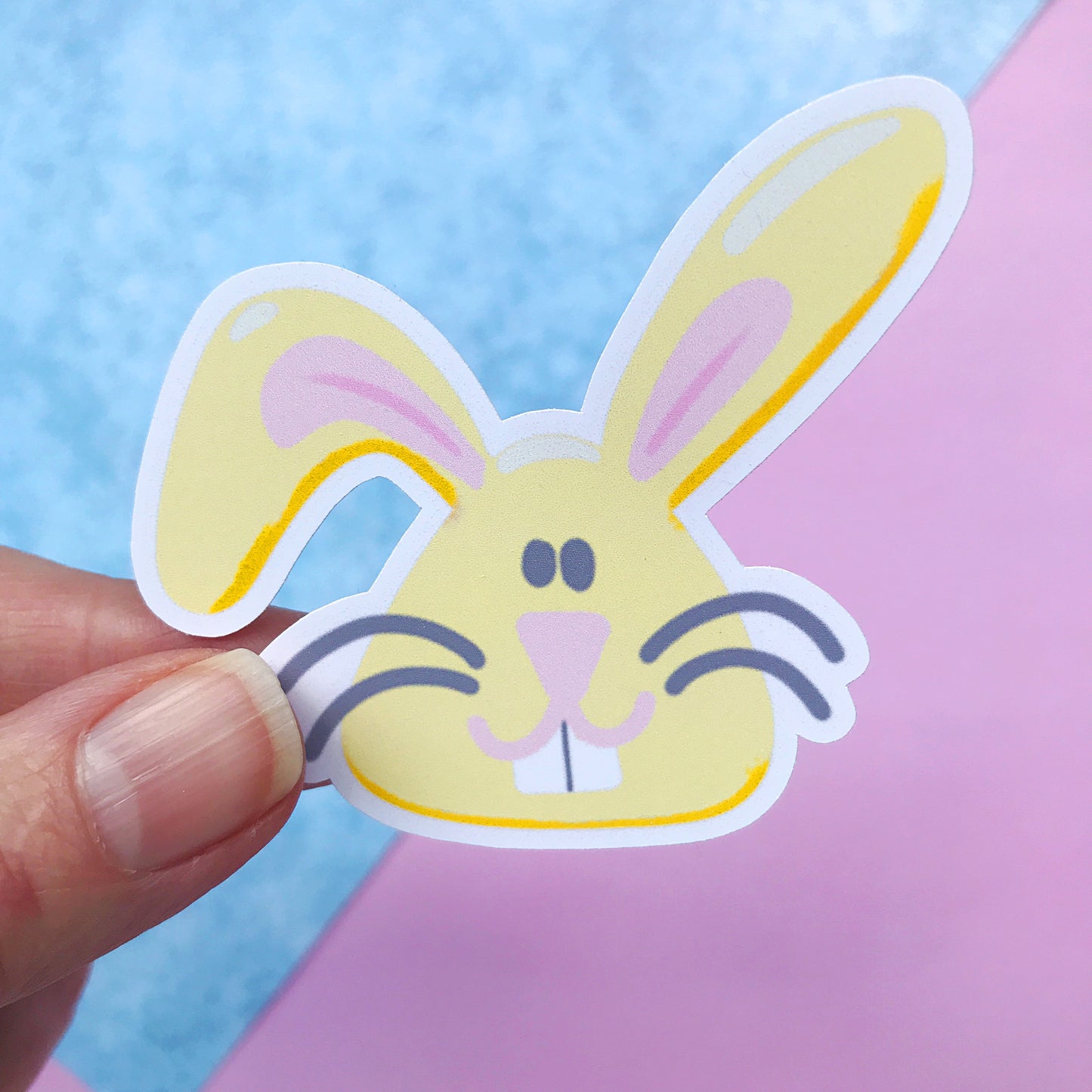 Hoppy Bunny Die Cut Sticker