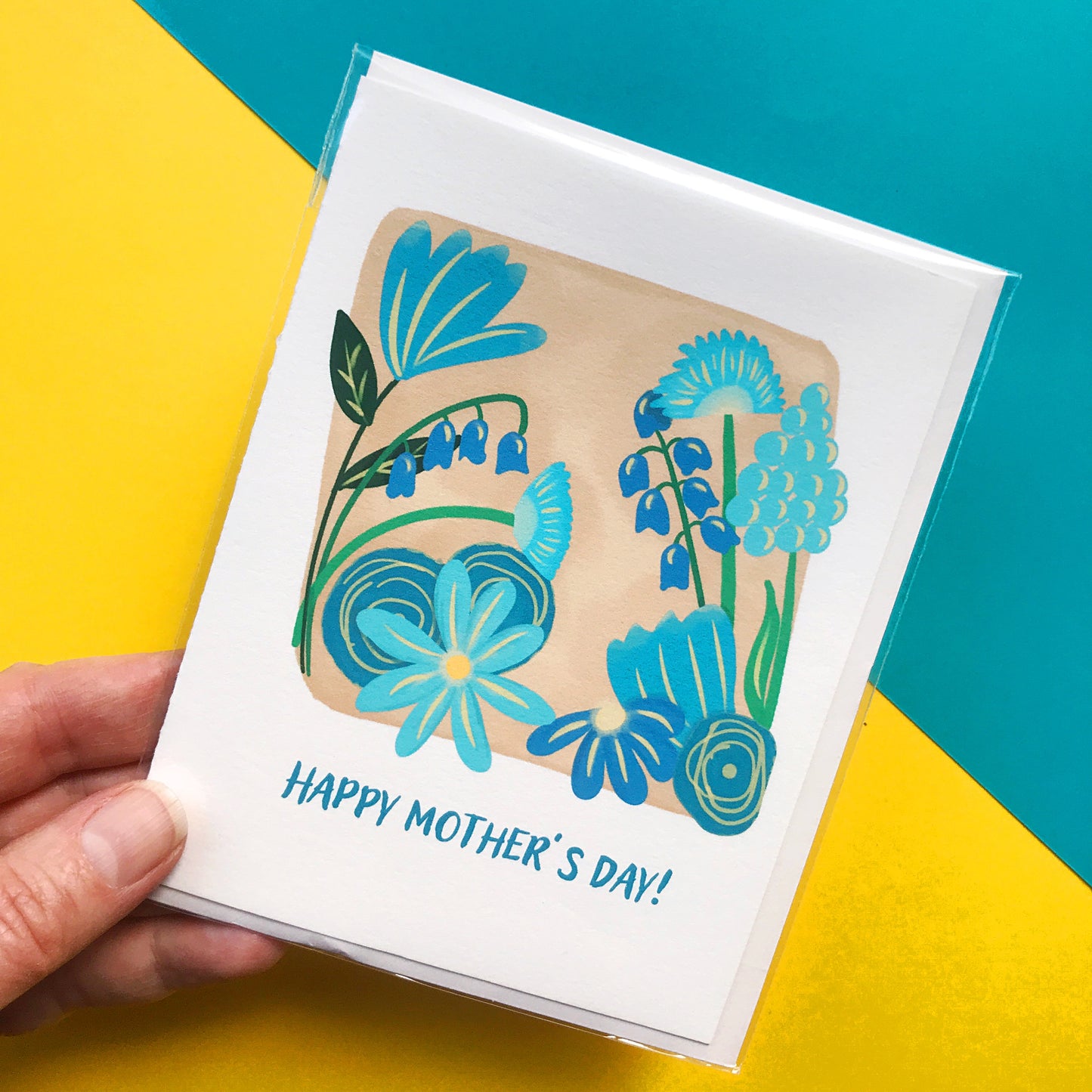 Mother's Day Card Blue Flowers