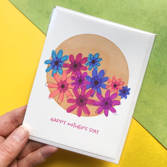 Mother's Day Card Circle of Flowers