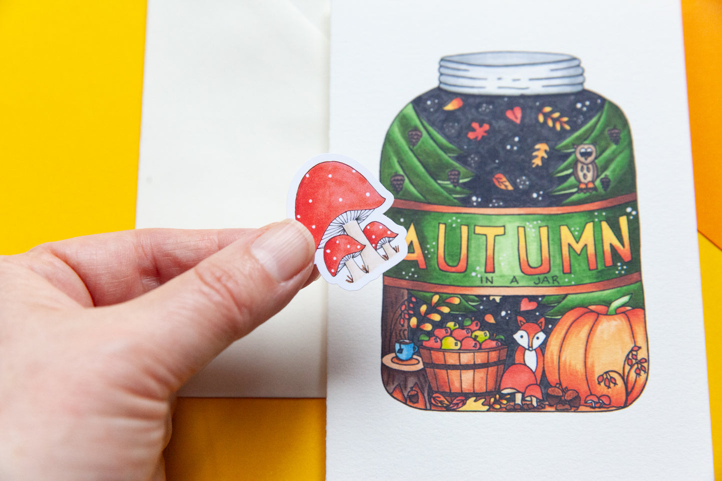 Autumn in a Jar Card