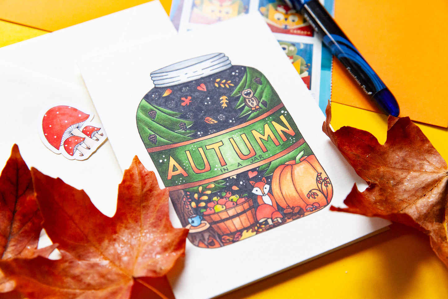 Autumn in a Jar Card