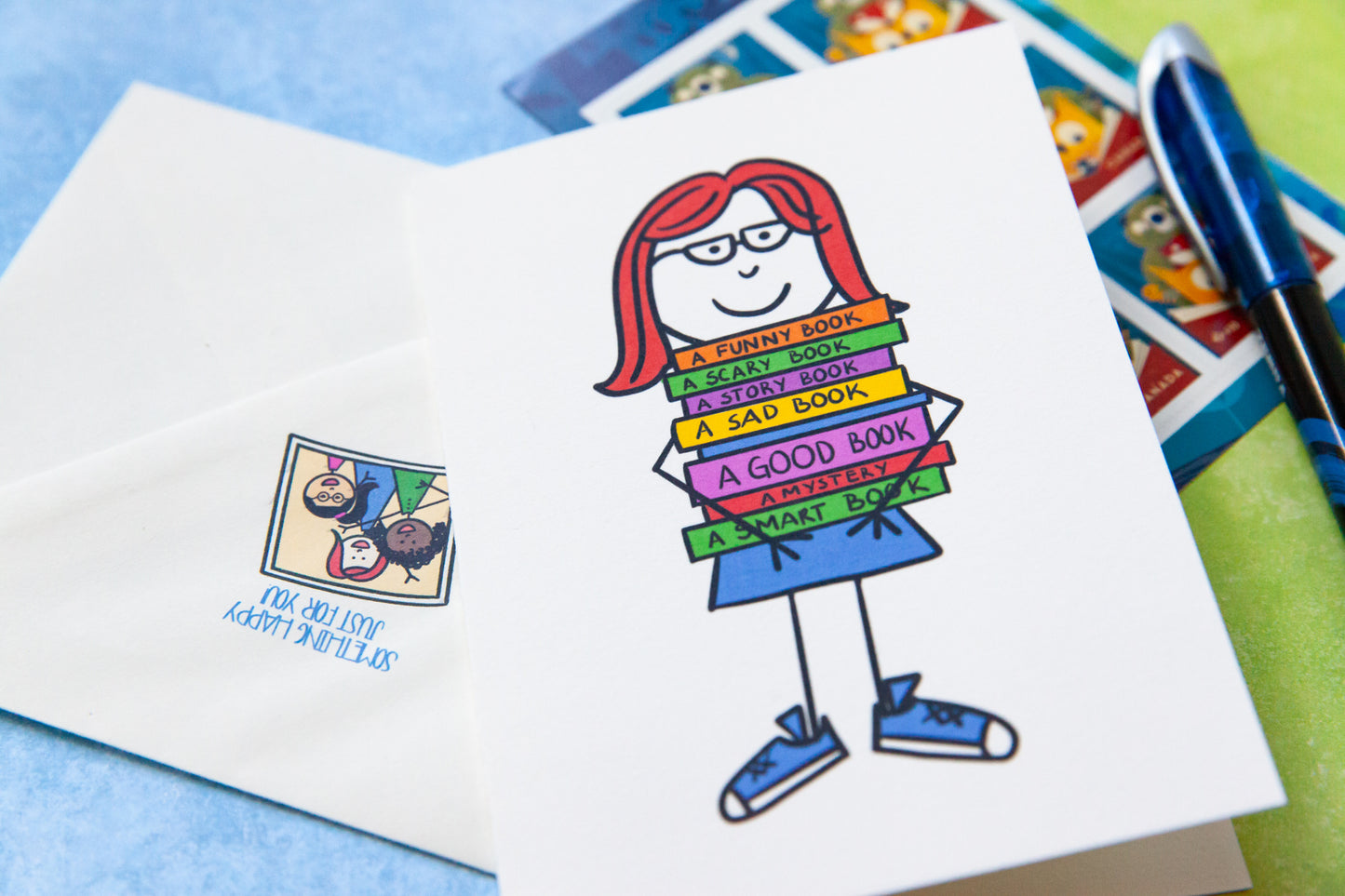 Book Lover's Card - Miss Doodle
