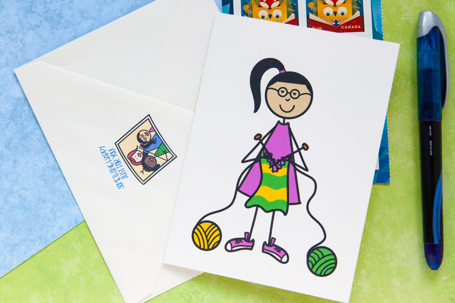 Knitters Gonna Knit Card - Miss Amelia