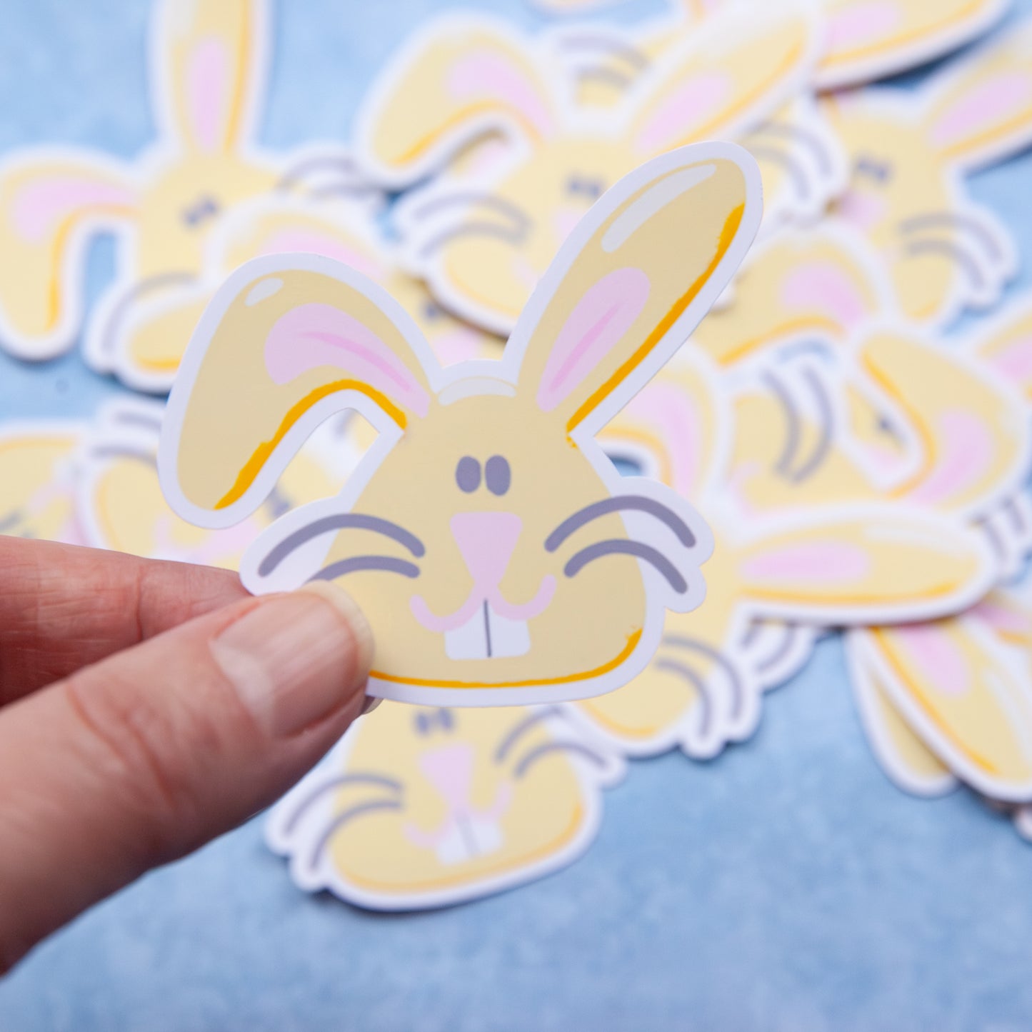 Hoppy Bunny Die Cut Sticker