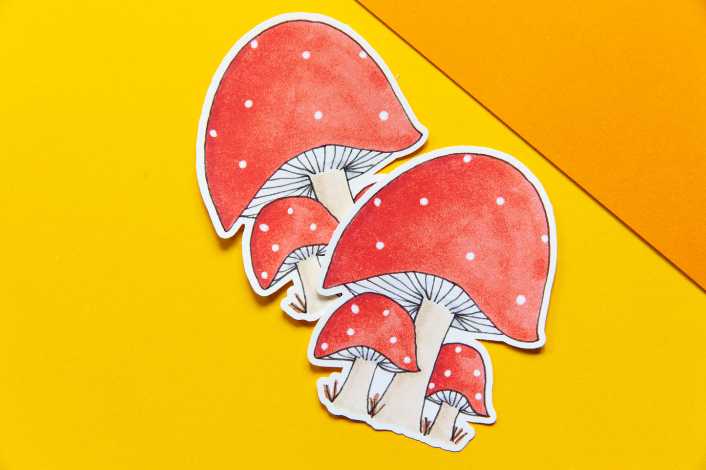 Mushroom Trio Die Cut Sticker