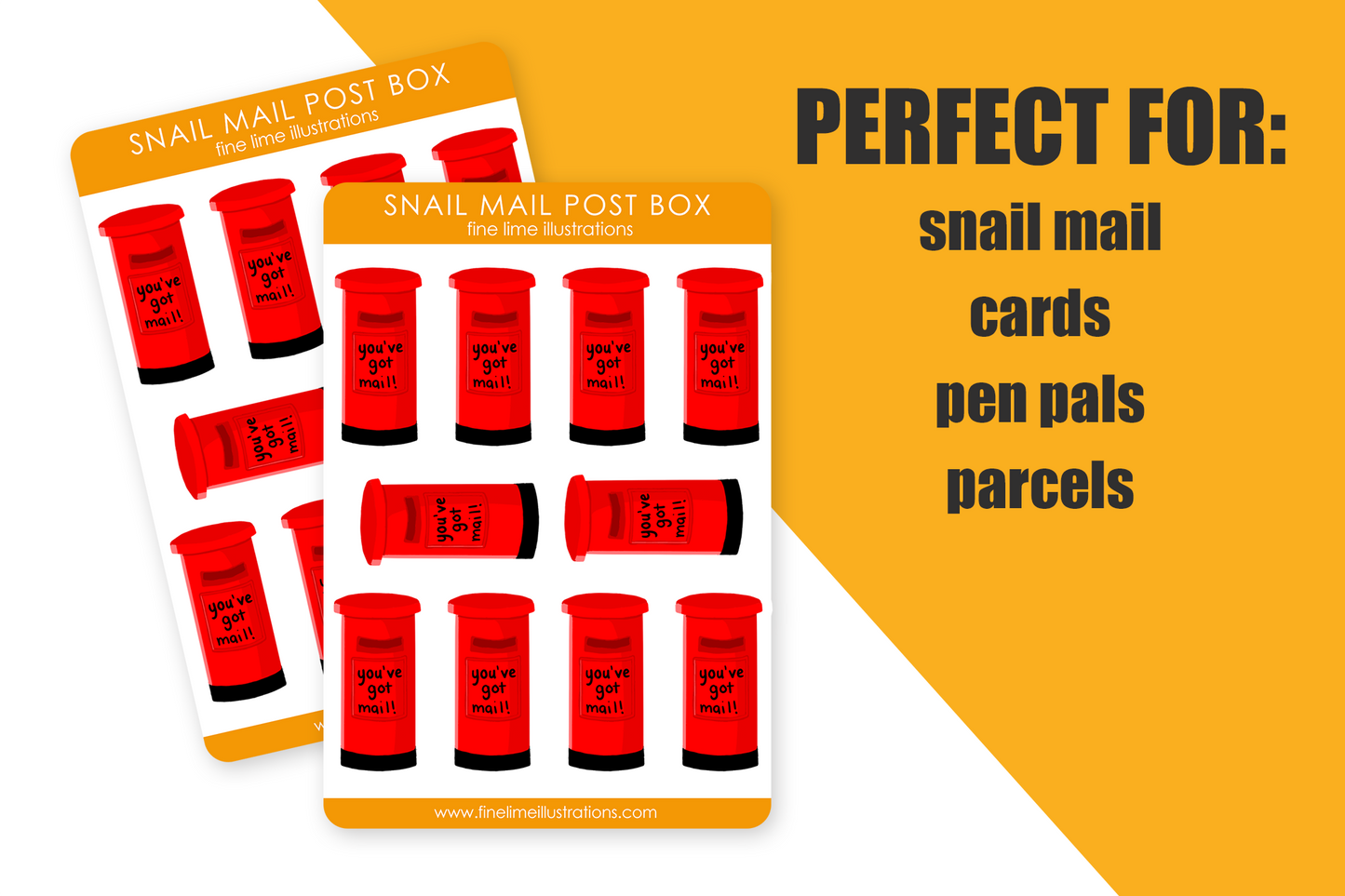 Snail Mail Post Box Sticker Sheet