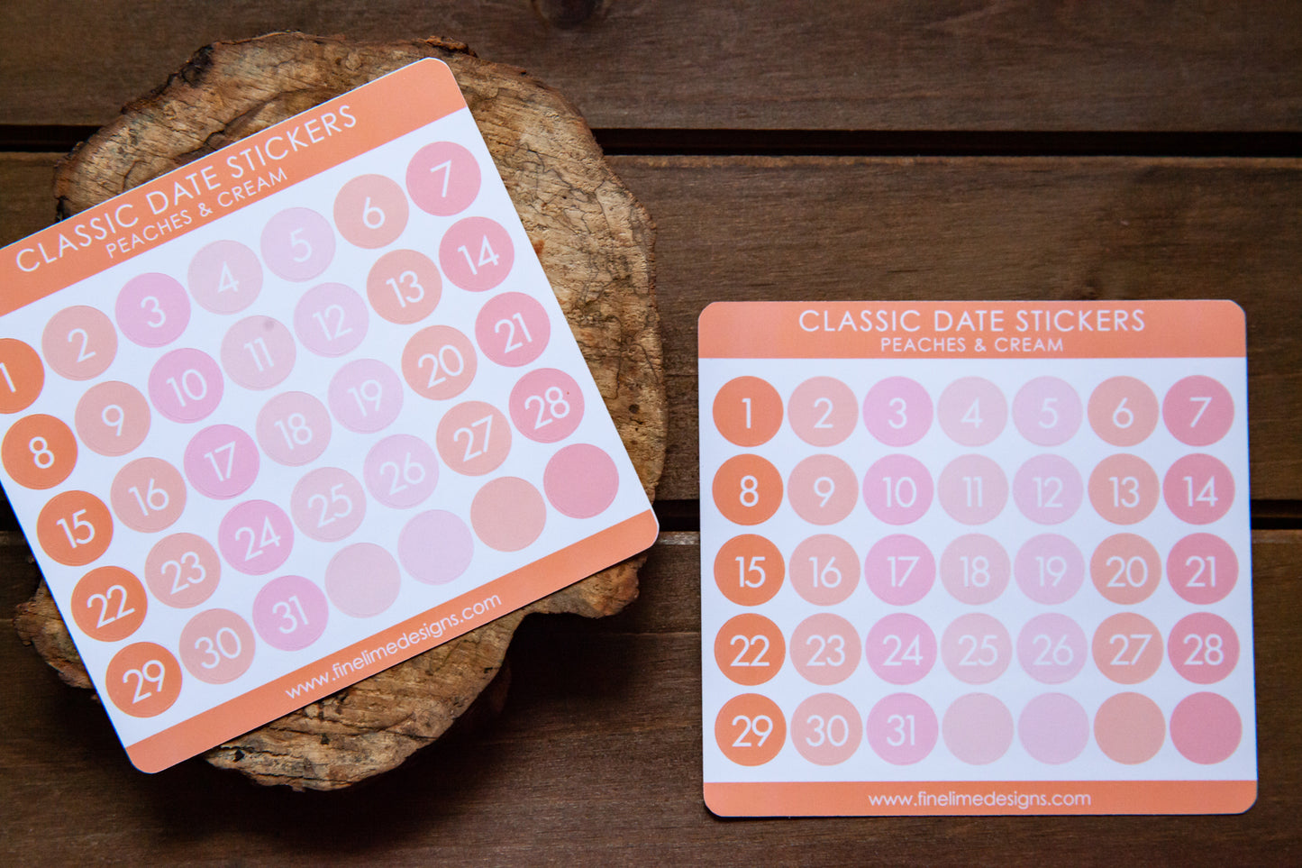 Planner Date Circle Stickers - Pastels