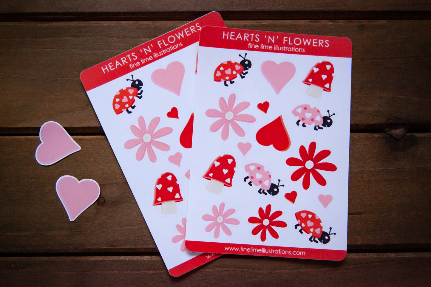 Hearts 'n' Flowers Sticker Sheet