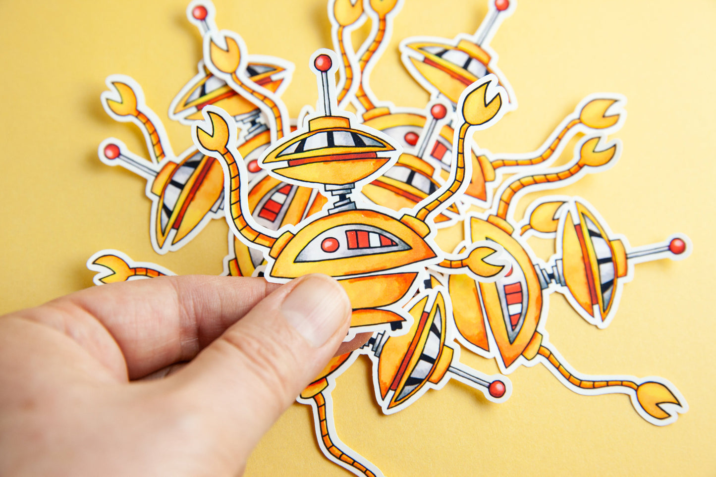 Dancing Robot Die Cut Sticker