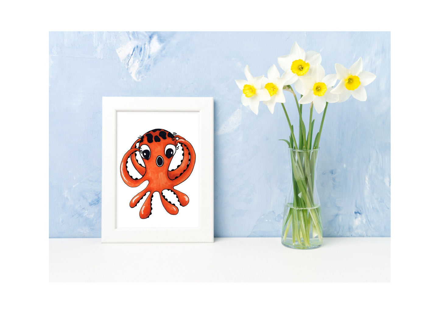 Surprised Octopus Print