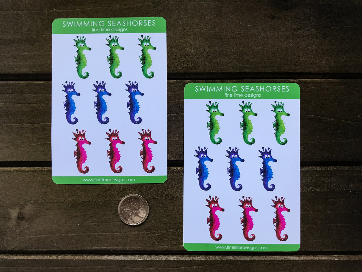 Swimming Seahorse Sticker Sheet