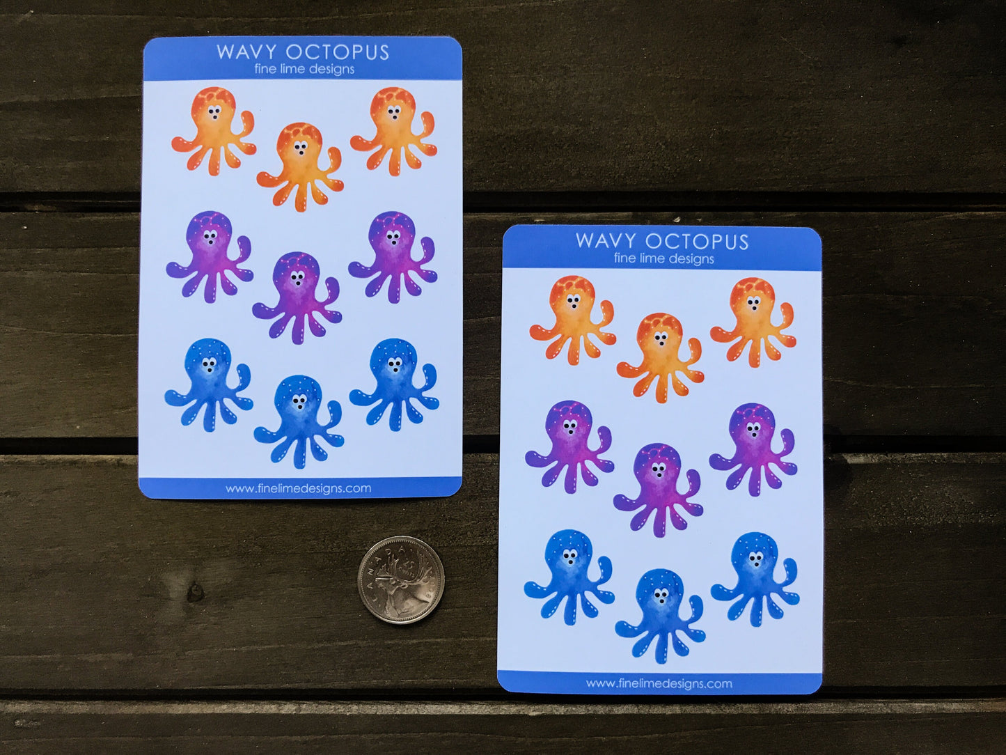Wavy Octopus Sticker Sheet