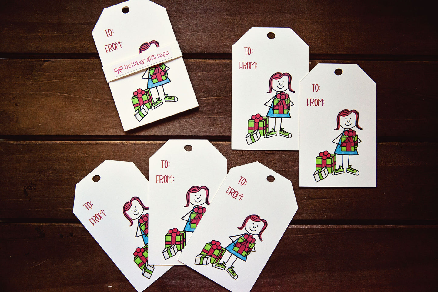 All the Presents - Holiday Gift Tage Set of 5