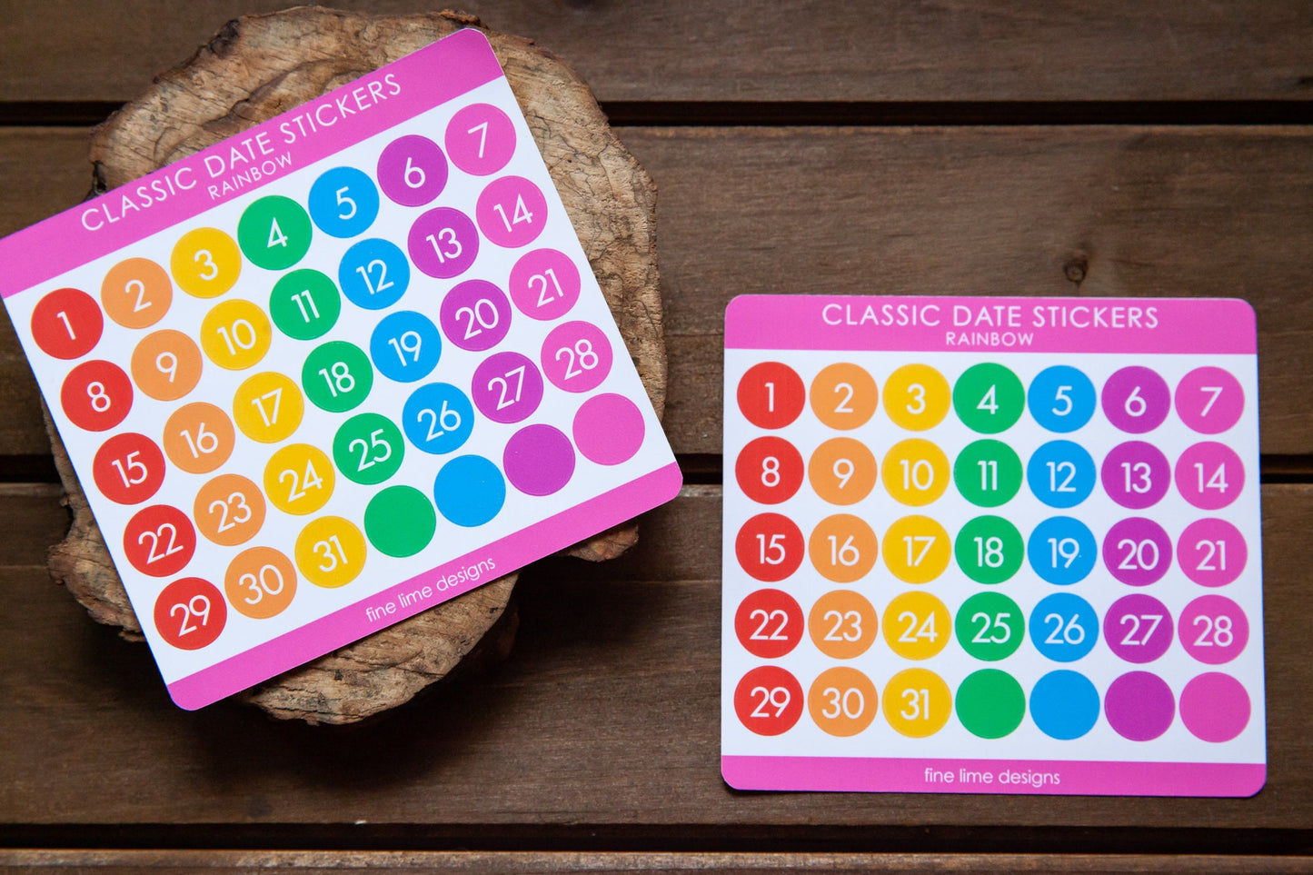 Planner Date Stickers - Rainbow