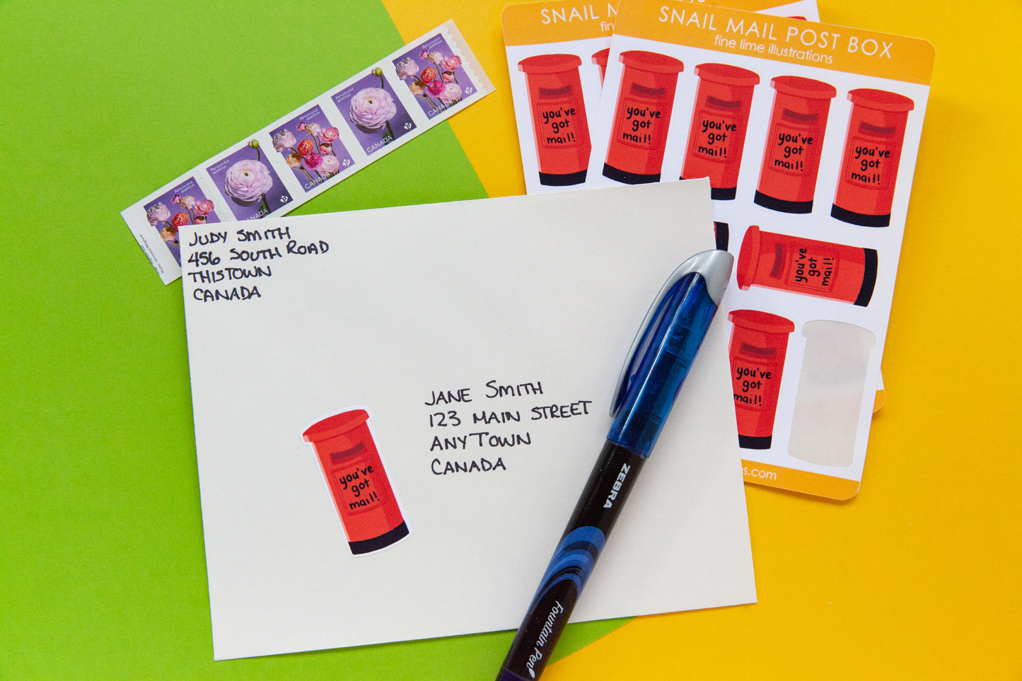 Snail Mail Post Box Sticker Sheet