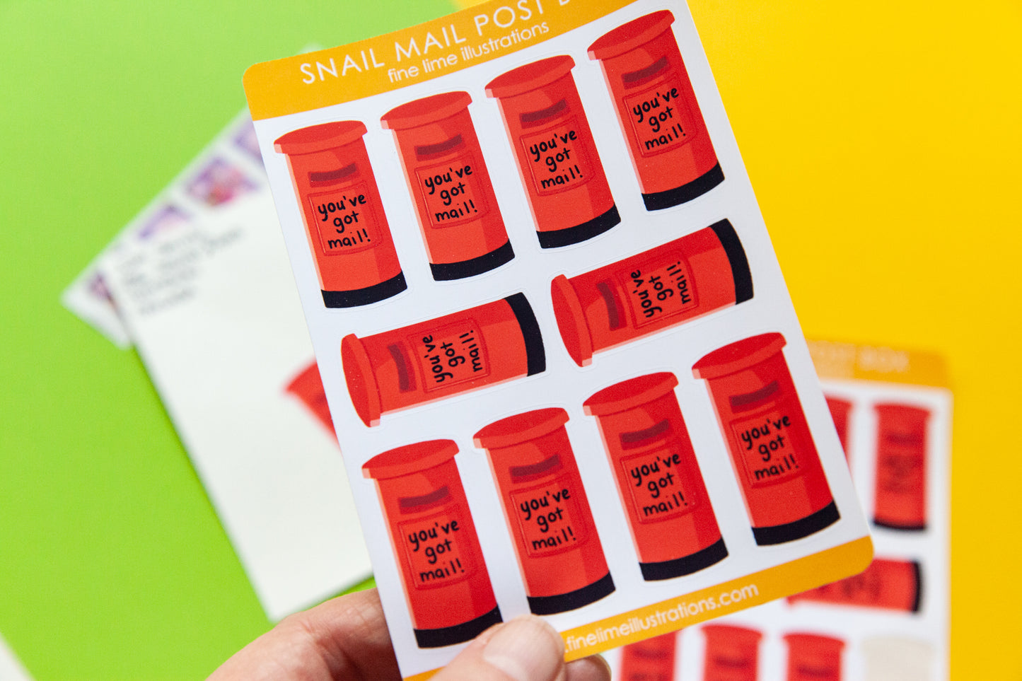 Snail Mail Post Box Sticker Sheet