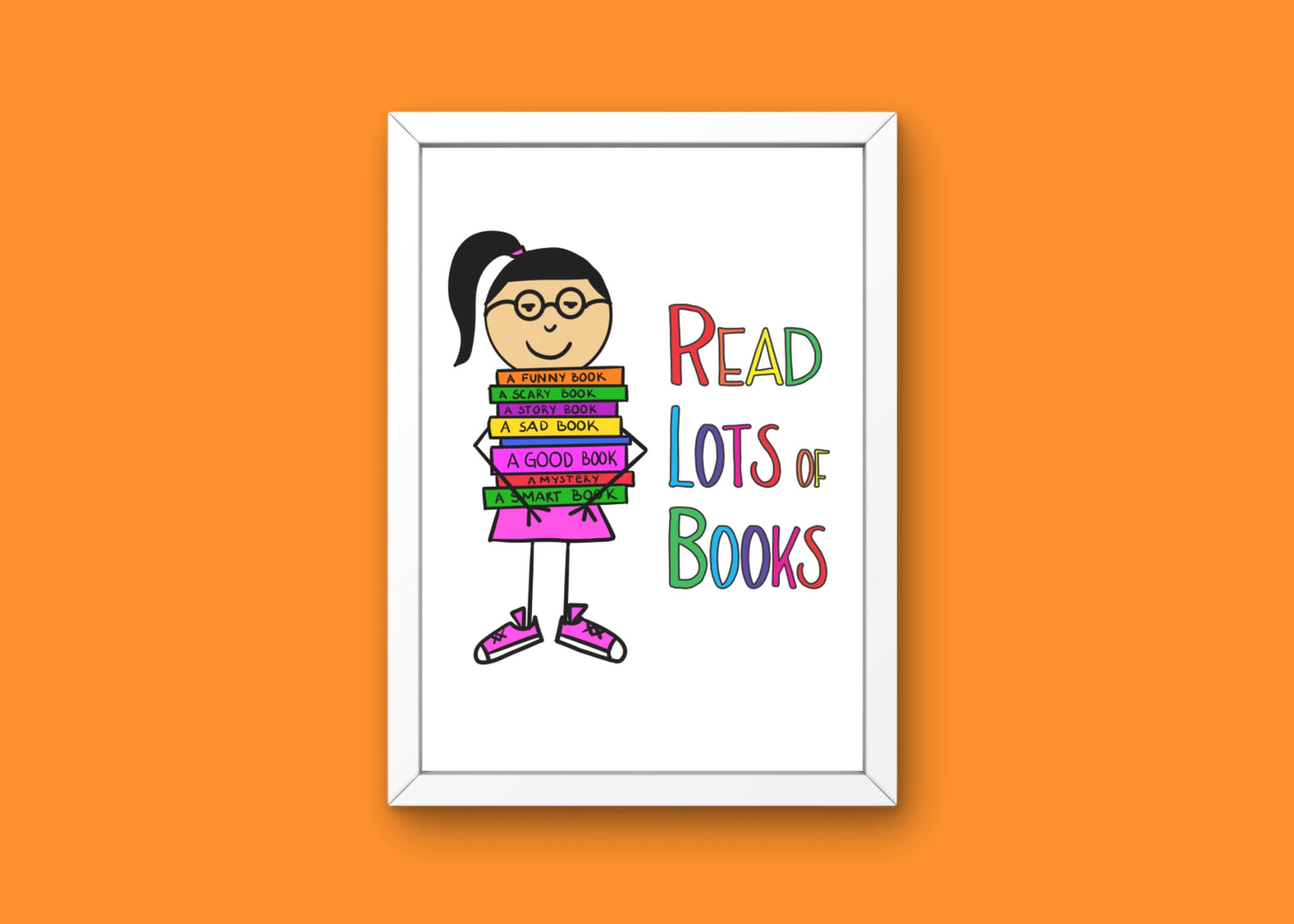 Miss Amelia Read More Books! Art Print