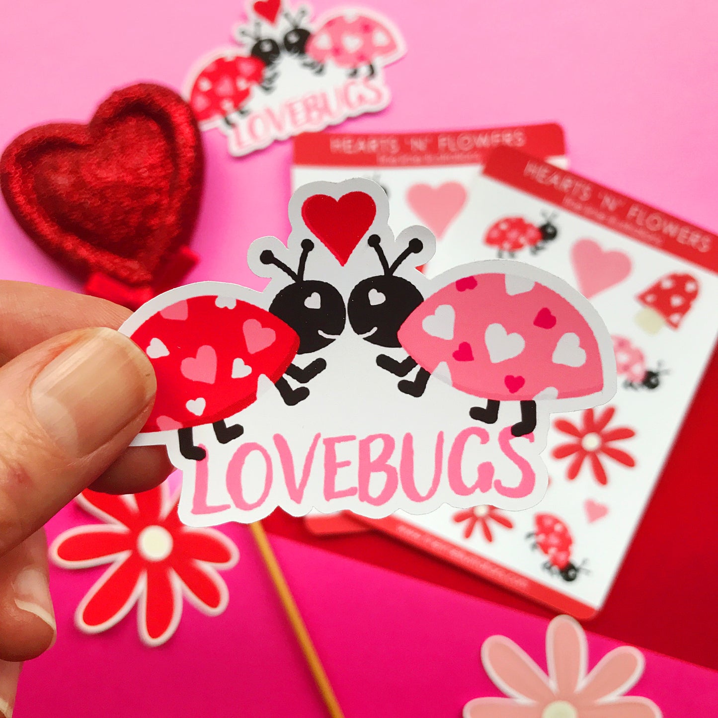 Lovebugs Die Cut Sticker