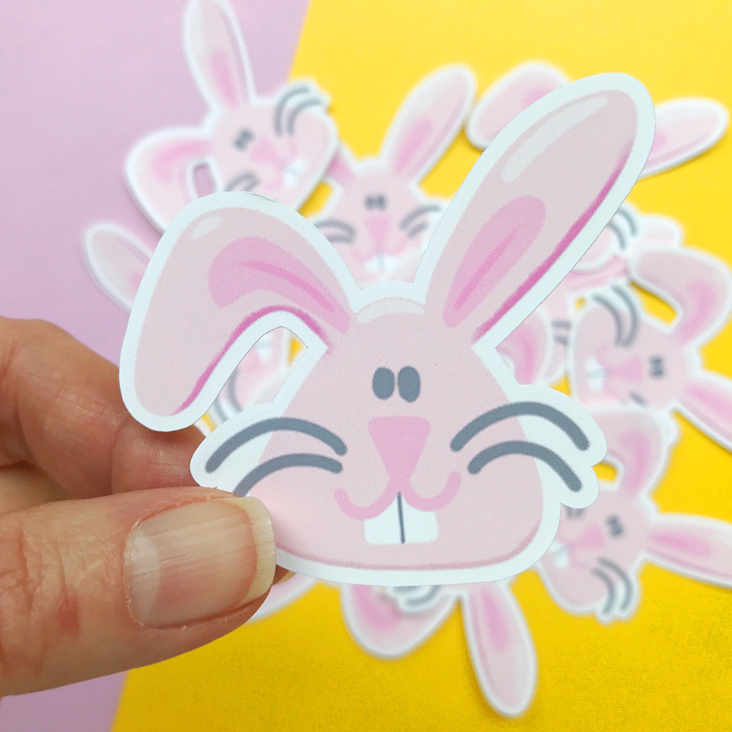 Hoppy Bunny Die Cut Sticker