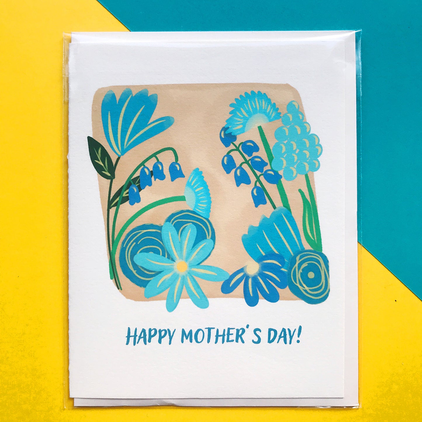 Mother's Day Card Blue Flowers