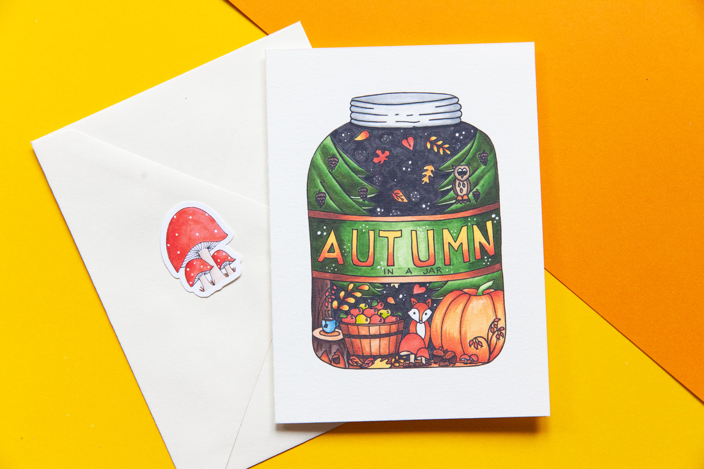 Autumn in a Jar Card