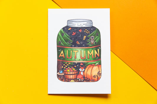 Autumn in a Jar Card