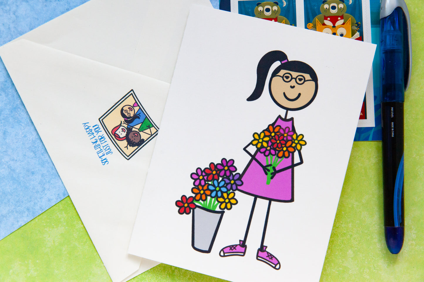 Flowers For You Card - Miss Amelia