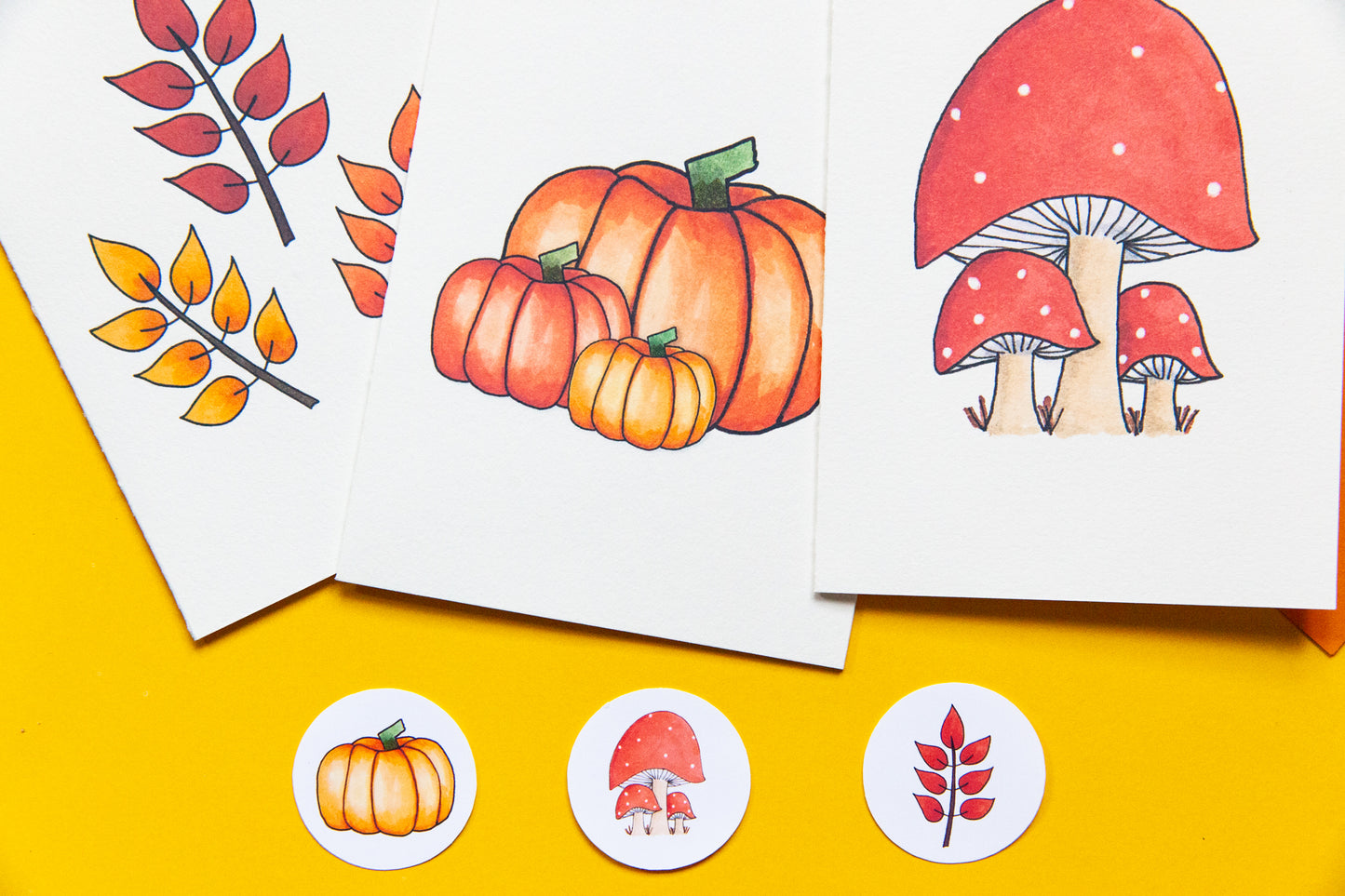 Blank Fall Notecard Set - 3 Cards