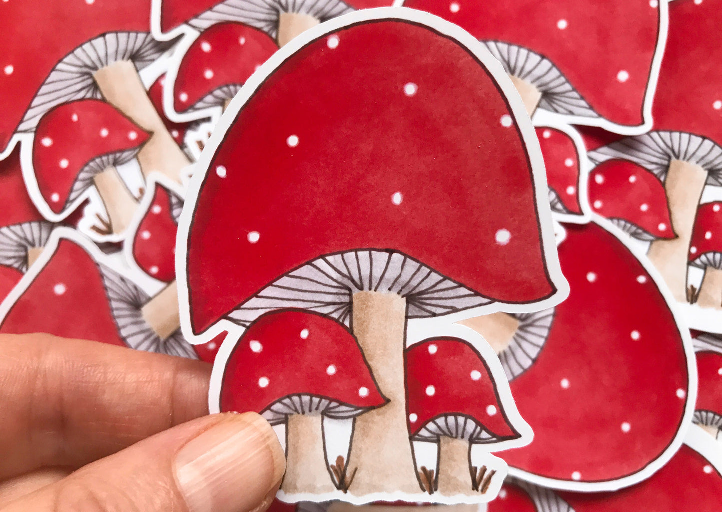 Mushroom Trio Die Cut Sticker