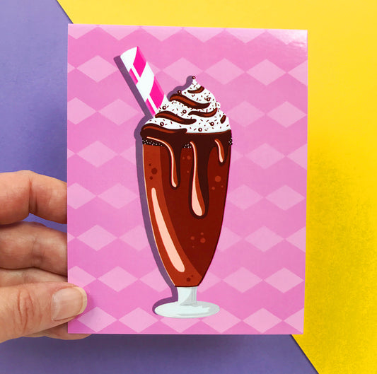 Ice Cream Shoppe Postcard - Milkshake