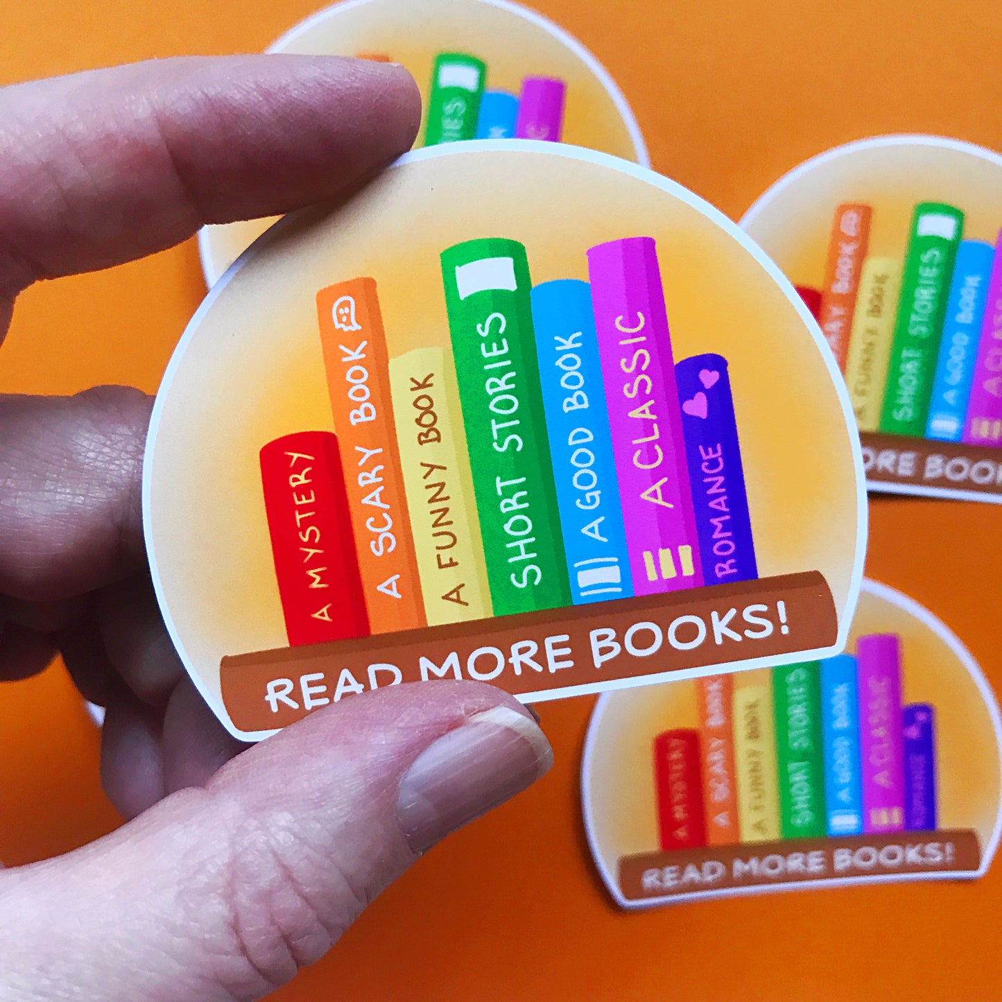 Read More Books Die Cut Sticker