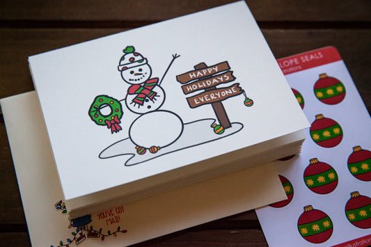 Sammy Snowman Christmas Card 10 Pack