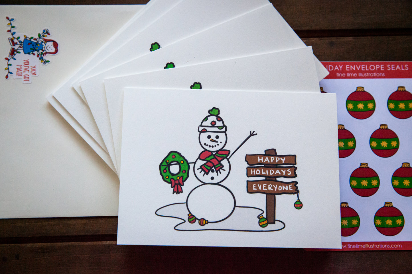 Sammy Snowman Christmas Card 10 Pack