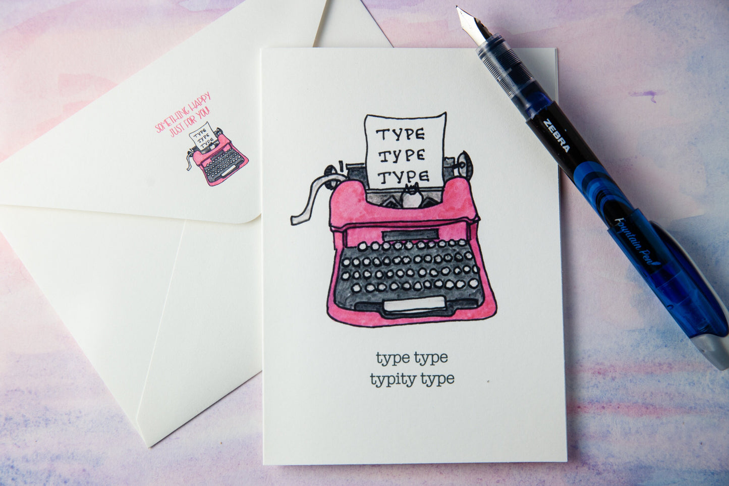 Vintage Typewriter Card