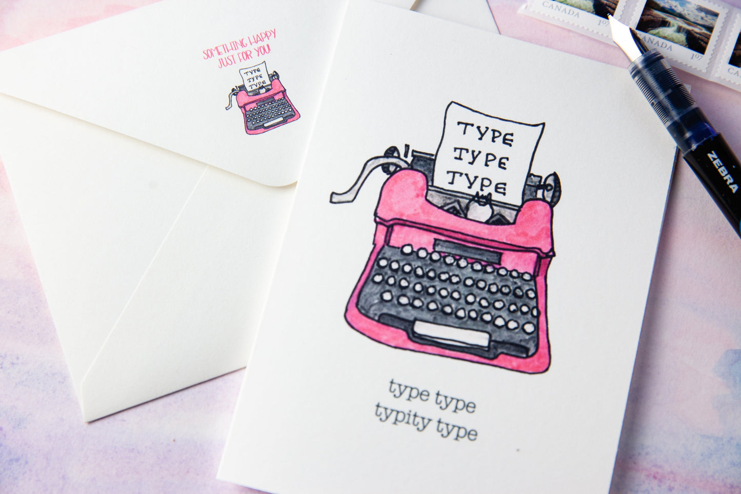 Vintage Typewriter Card