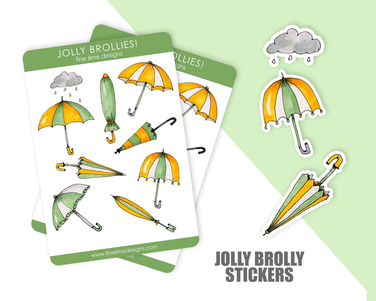 Jolly Brolly Sticker Sheet