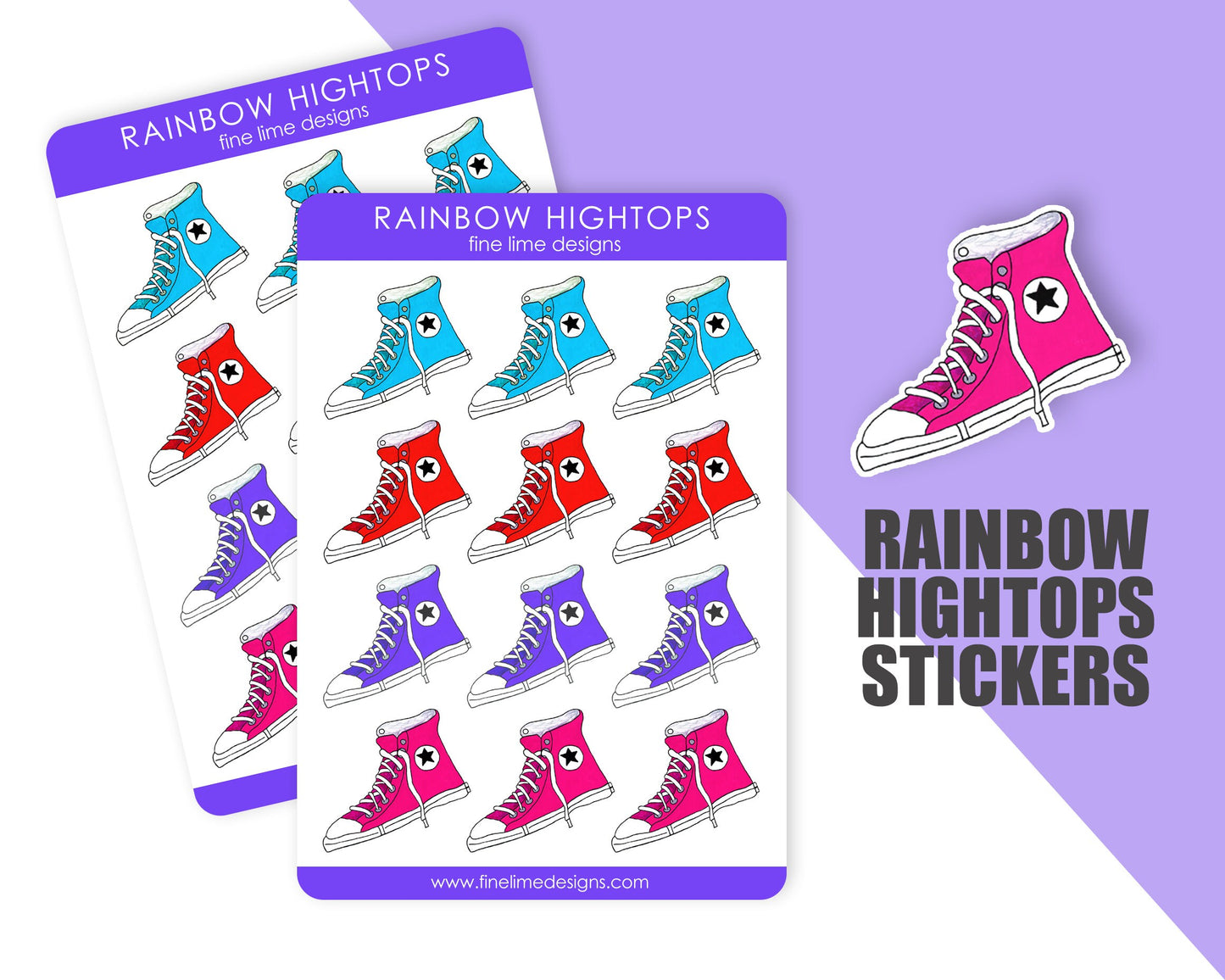 High Top Sneakers Sticker Sheet