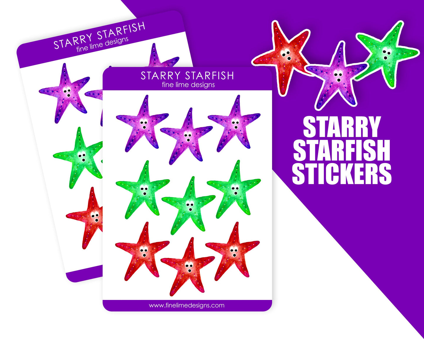 Starry Starfish Sticker Sheet