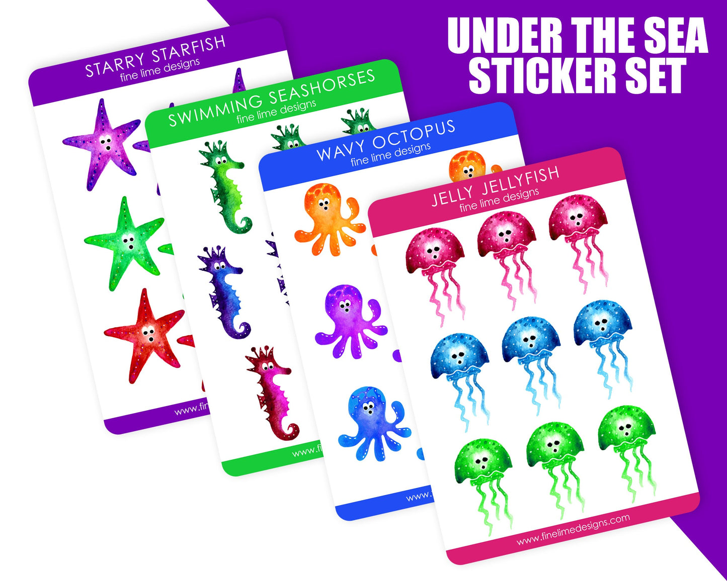Under the Sea Sticker Sheets - Set of 4