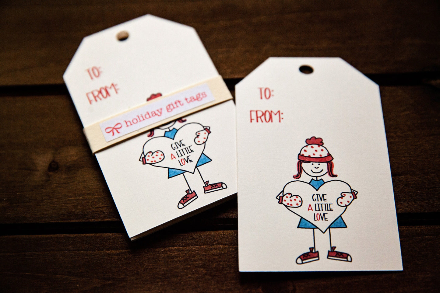Give a Little Love - Holiday Gift Tags Set of 5