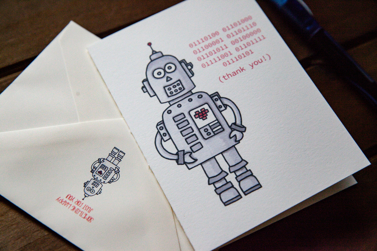 Robot Thank You Card