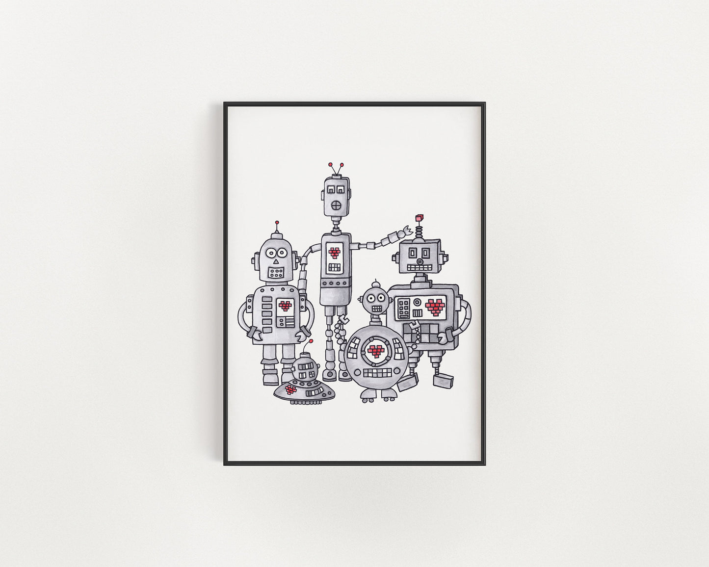 Rag Tag Robots Art Print