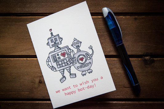 Happy Bot-Day Group Birthday Card